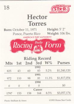 1993 Jockey Star #18 Hector Torres Back
